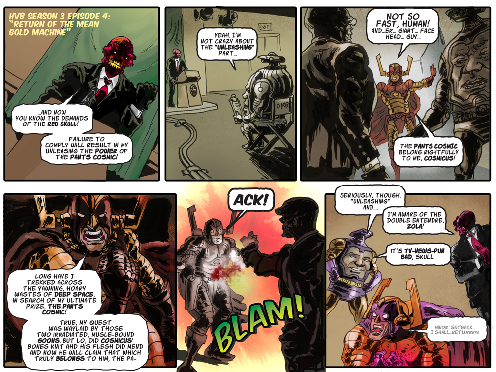 Hulk vs Bizarro Grundy Red Skull episode 4 comic strip